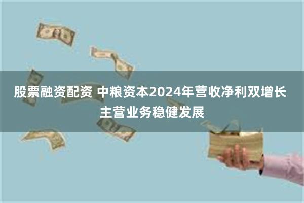 股票融资配资 中粮资本2024年营收净利双增长 主营业务稳健发展