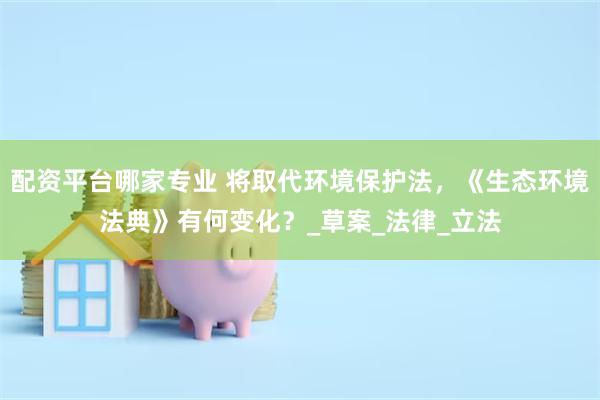 配资平台哪家专业 将取代环境保护法，《生态环境法典》有何变化？_草案_法律_立法