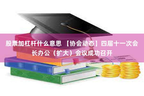 股票加杠杆什么意思 【协会动态】四届十一次会长办公（扩大）会议成功召开